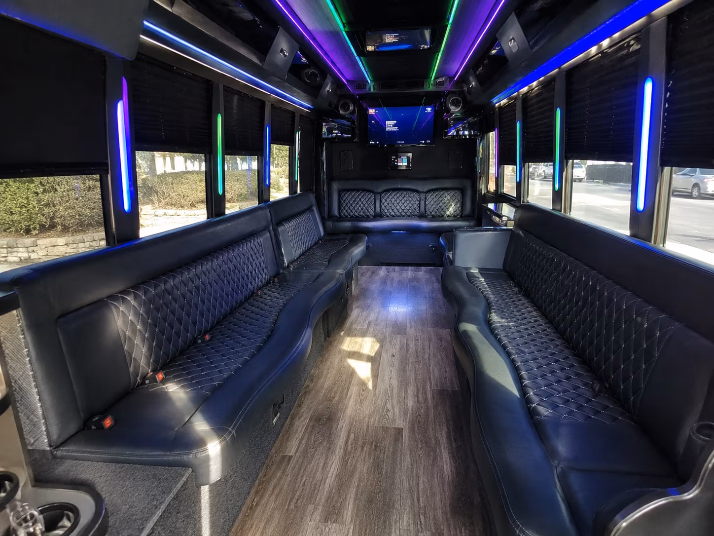 airport transfer buses for wedding guests flying into xna