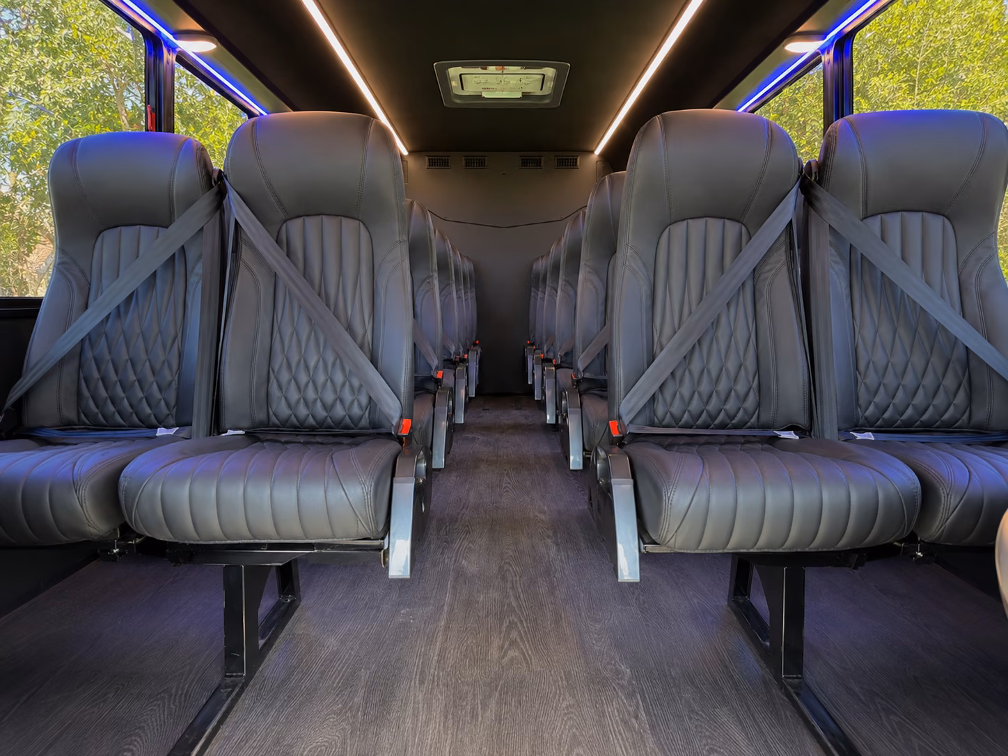 springdale 18 passenger minibus inside
