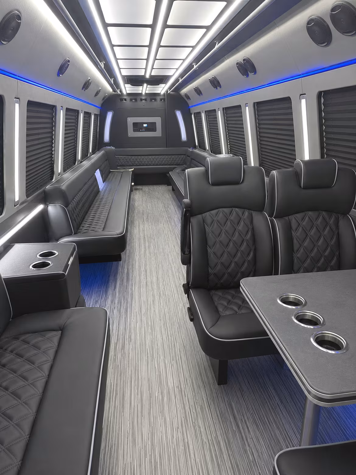 springdale 25 passenger party bus inside