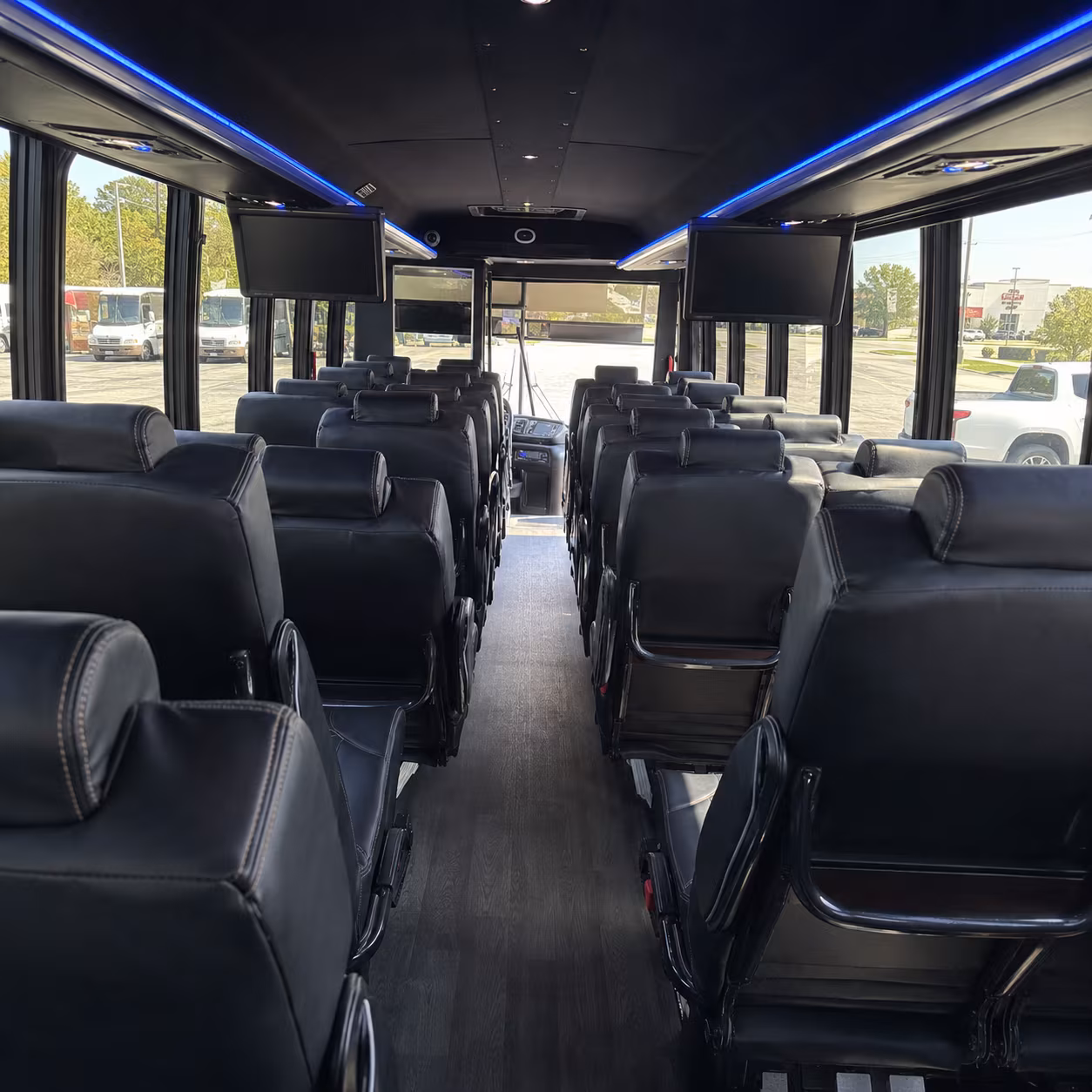 springdale 28 passenger minibus inside