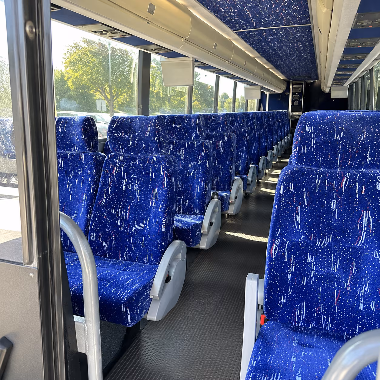 springdale 50 passenger charter bus inside