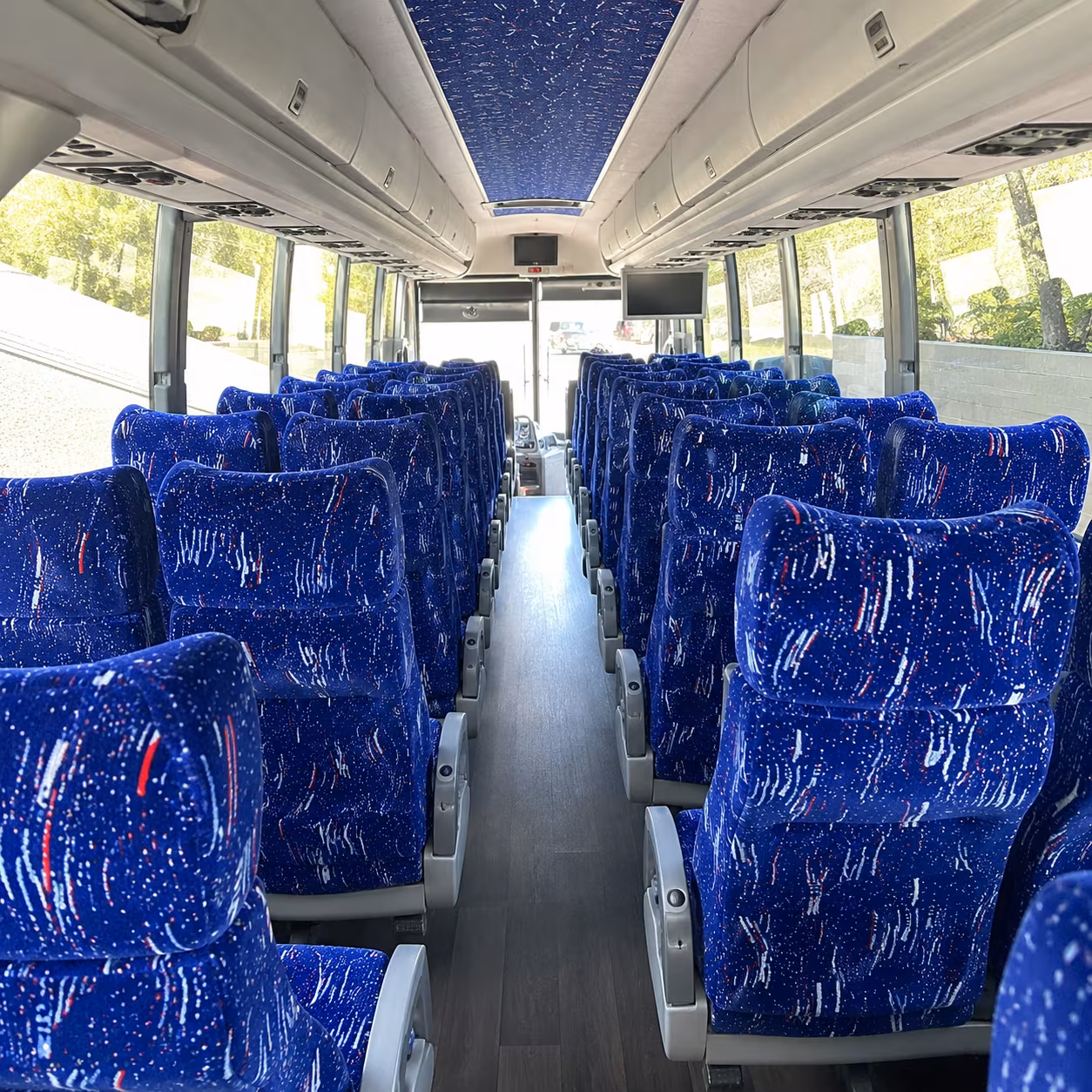 springdale 50 passenger charter bus interior