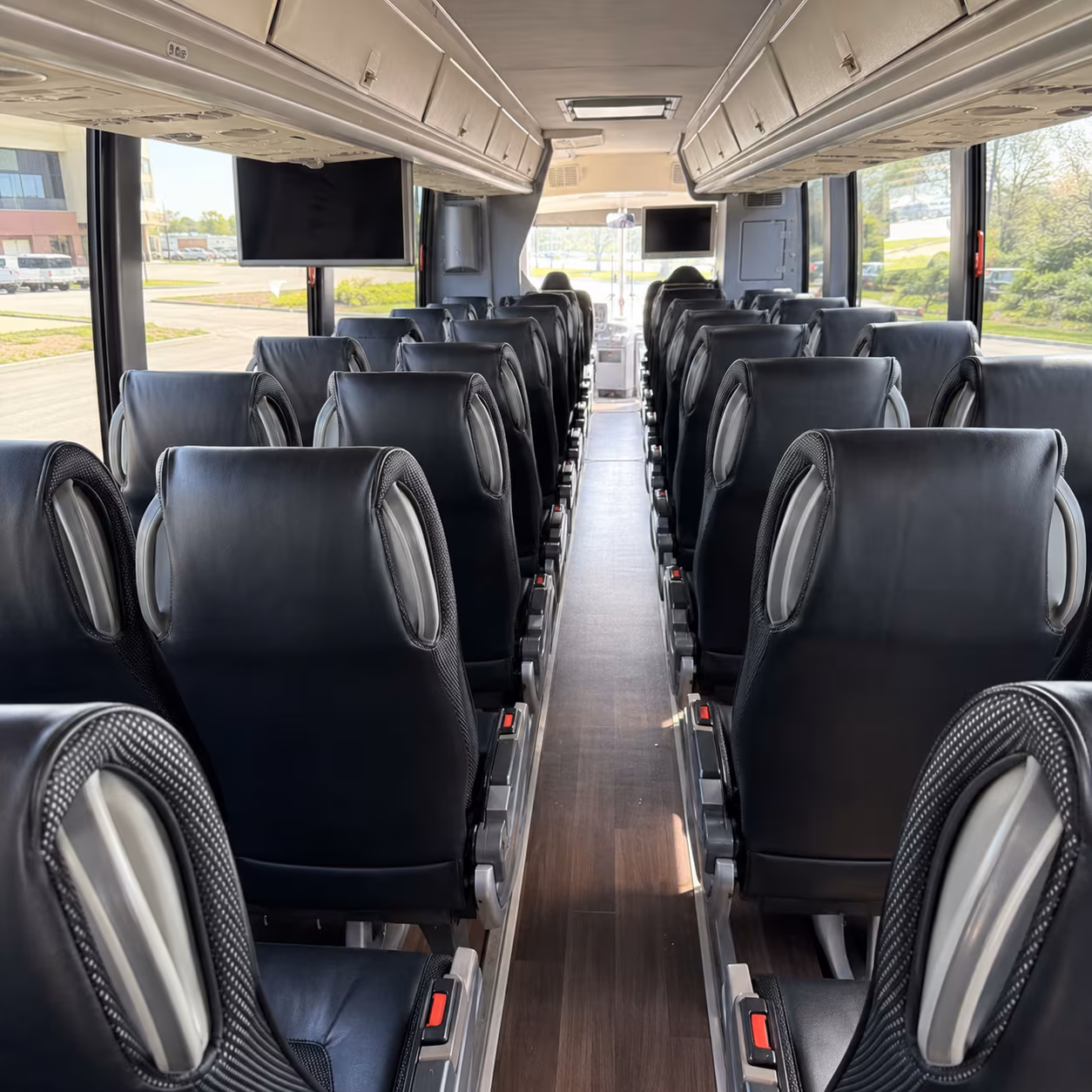 springdale 56 passenger charter bus inside