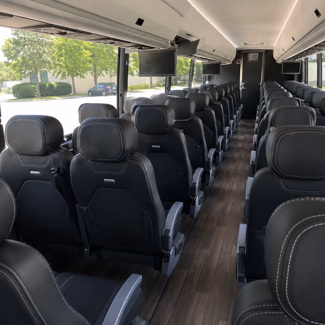 springdale 56 passenger charter bus interior